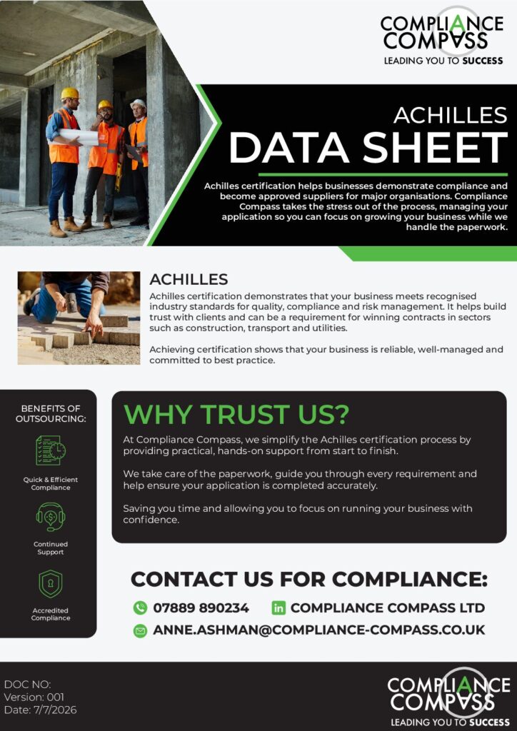 Compliance Compass Achilles data sheet