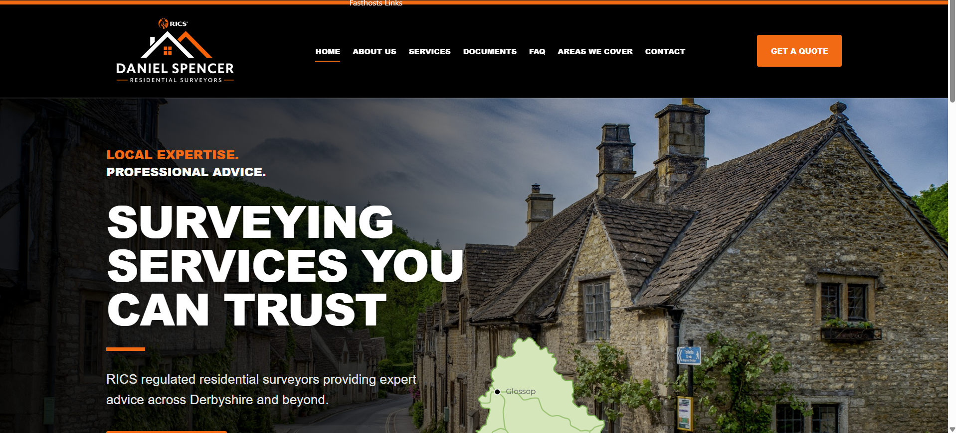 Dan Spencer Residential Surveyors website homepage preview